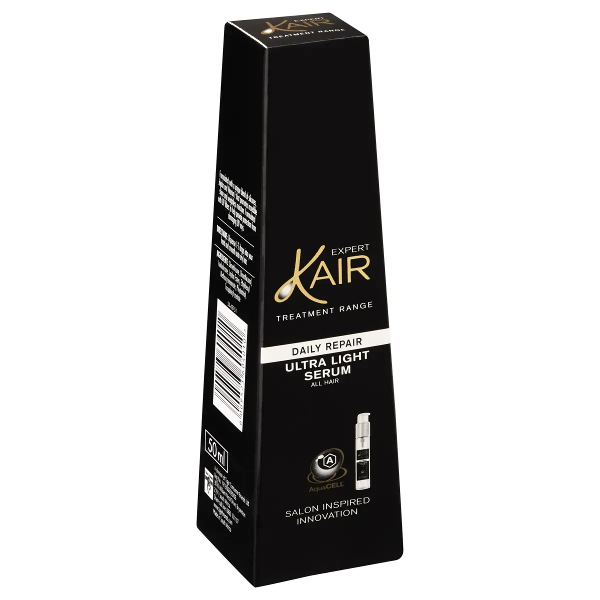 Angled box of Kair Expert Daily Repair Ultra Light Serum 50 ml on white background