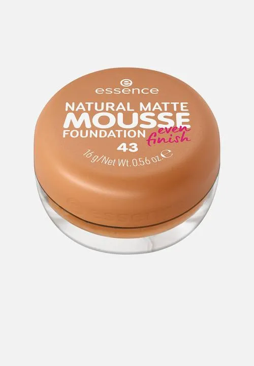 Front of essence Natural Matte Mousse Foundation 43, 16g tub