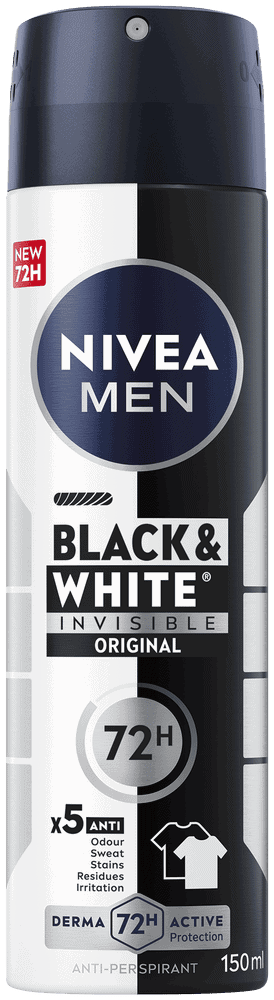 Nivea MEN Original Black & White Invisible Anti-Perspirant Spray 150ml