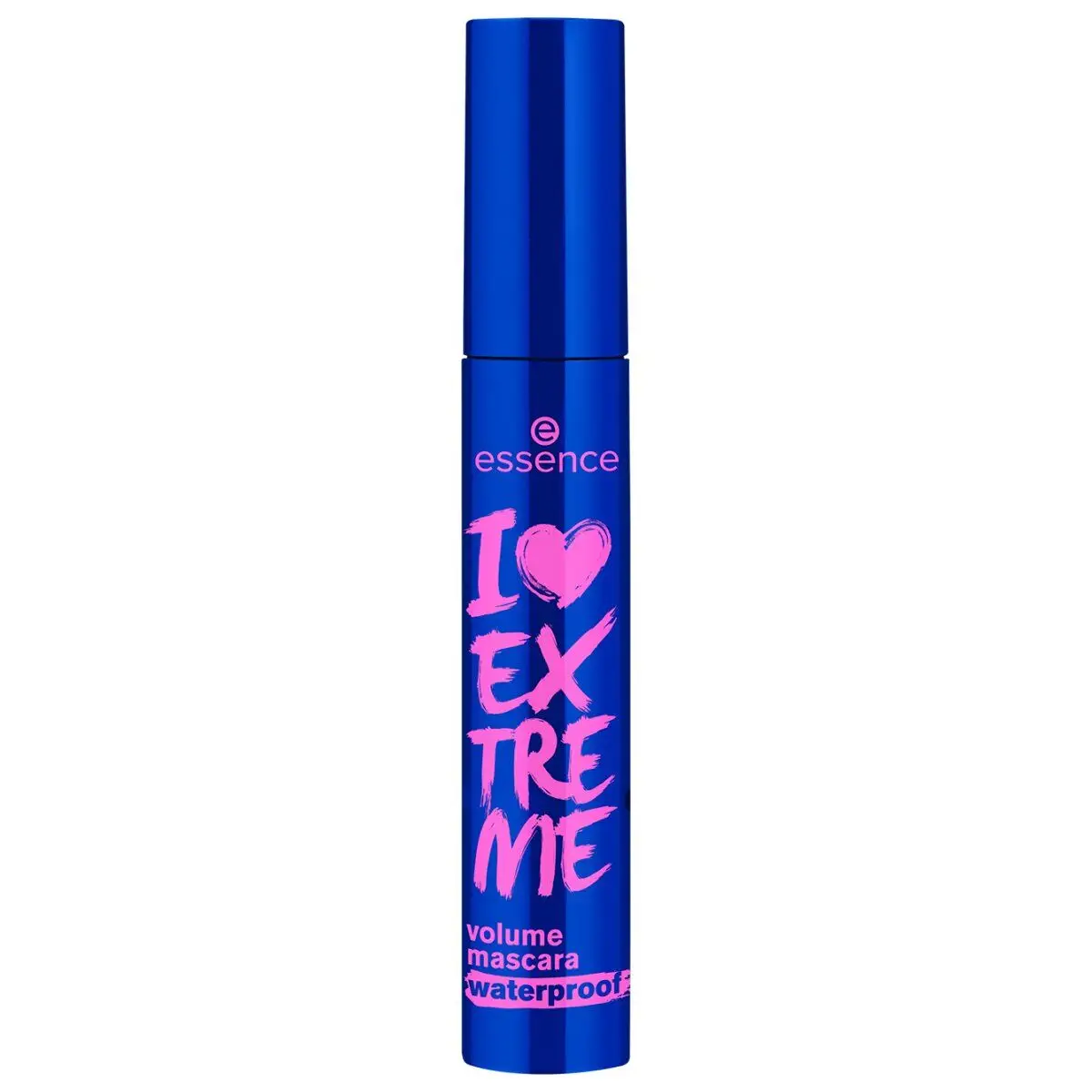 Front of Essence I Love Extreme Volume Waterproof Mascara tube, closed