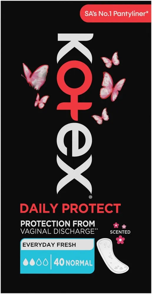 Kotex Daily Protect Normal Scented Pantyliners 40pk