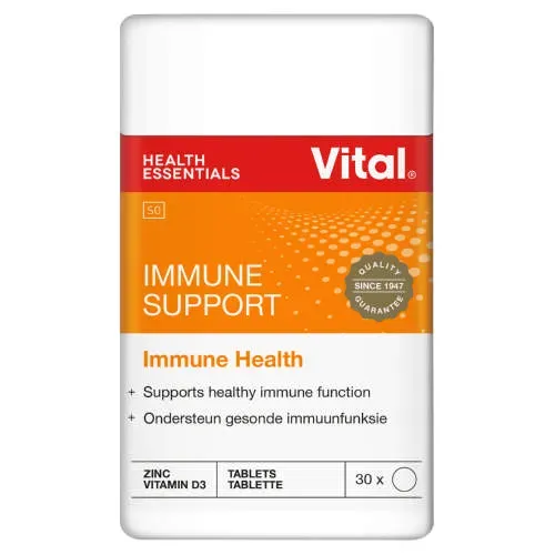 Front of Vital Immune Support Adult Tablets 30 pack