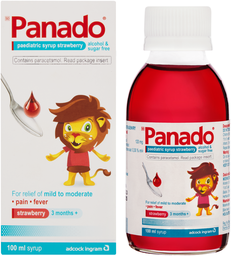 Panado Strawberry Flavour Paediatric Syrup 100ml