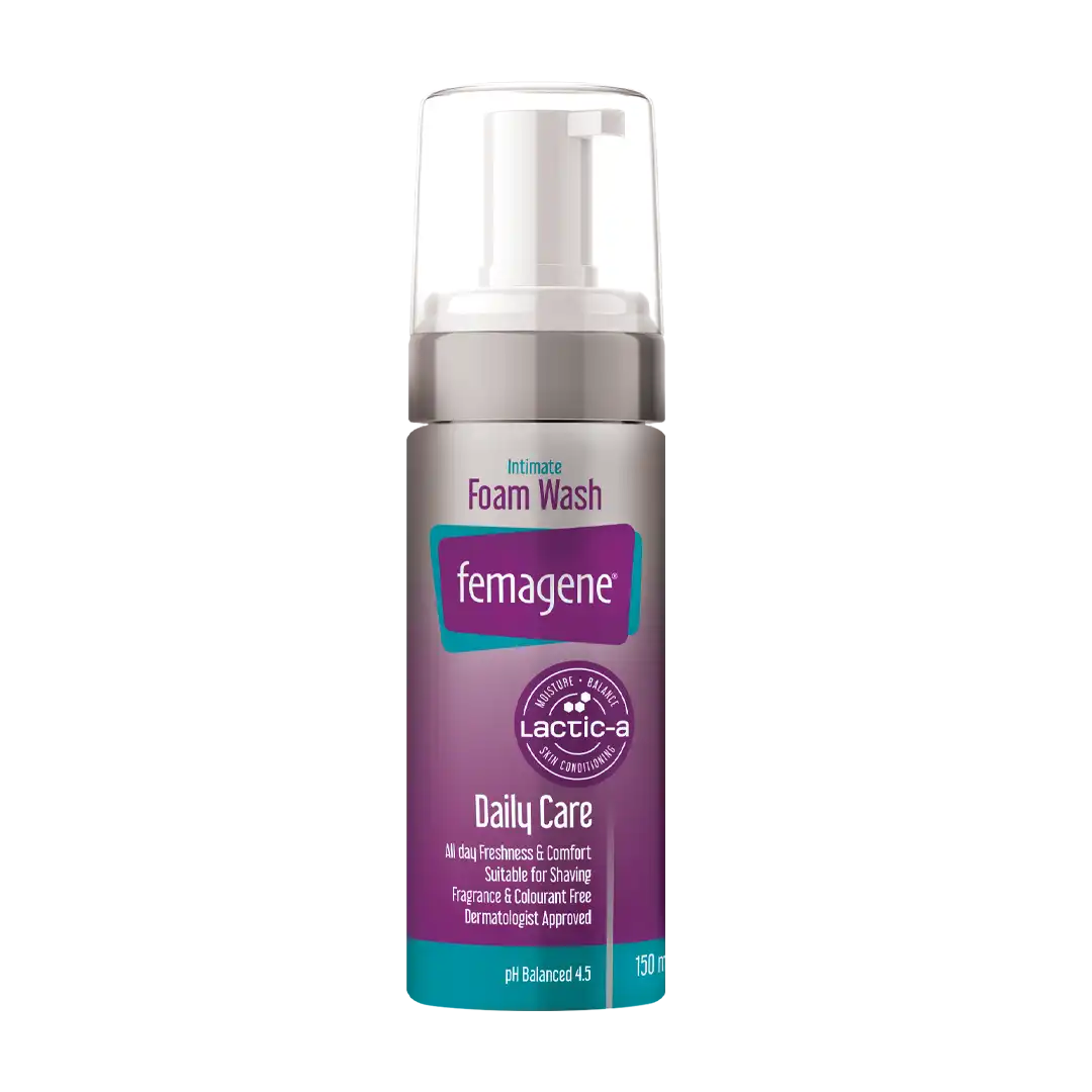 Front of Nativa Femagene Intimate Foam Wash 150 ml pump bottle