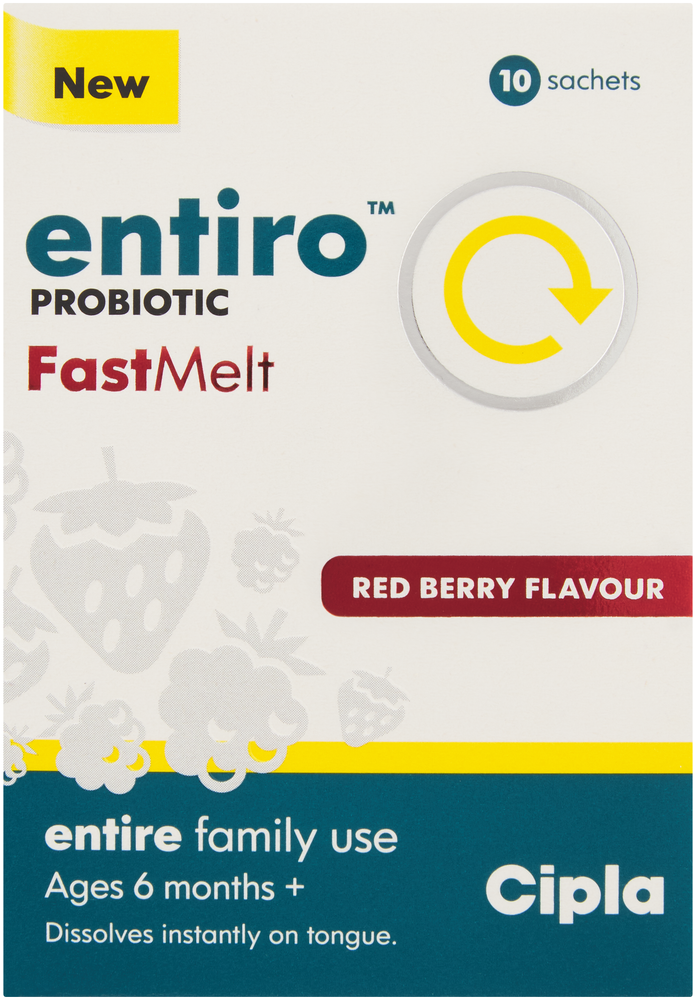 Entiro Red Berry Flavour FastMelt Probiotic Powder 10pk