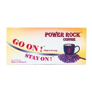Front of Power Rock Coffee Sachets box, 20 x 25 g pack