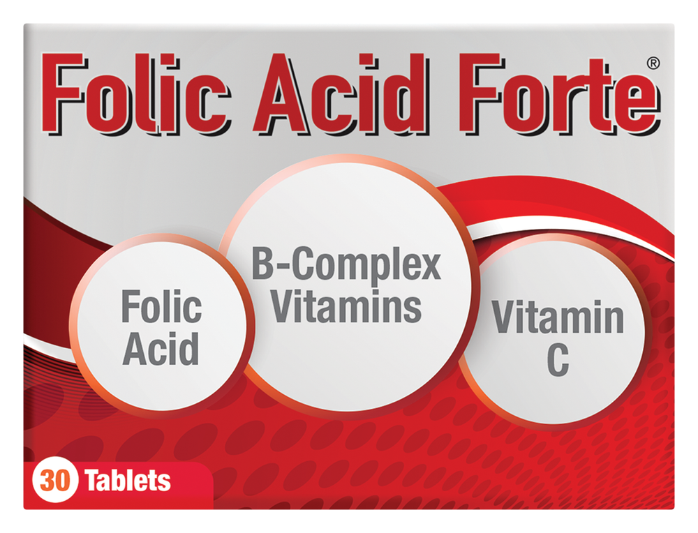 Folic Acid Forte Supplement Tablets 30pk