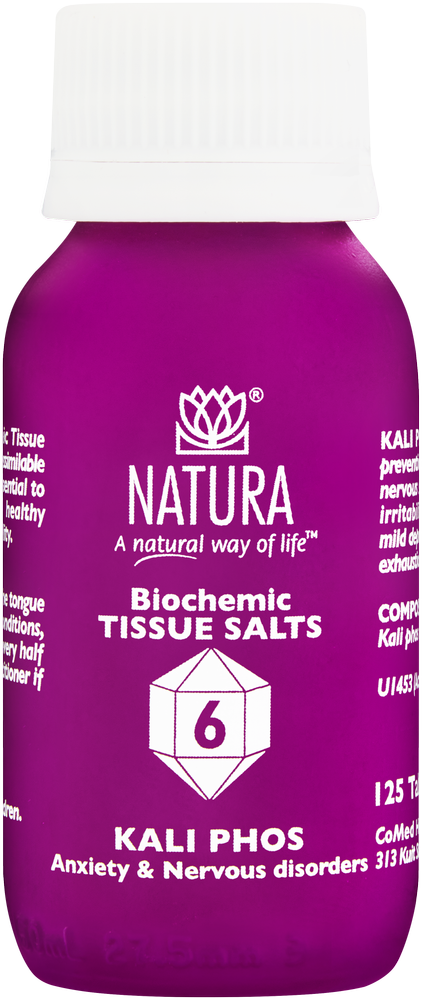 Natura Kali Phos Biochemic Tissue Salt Tablets 125pk