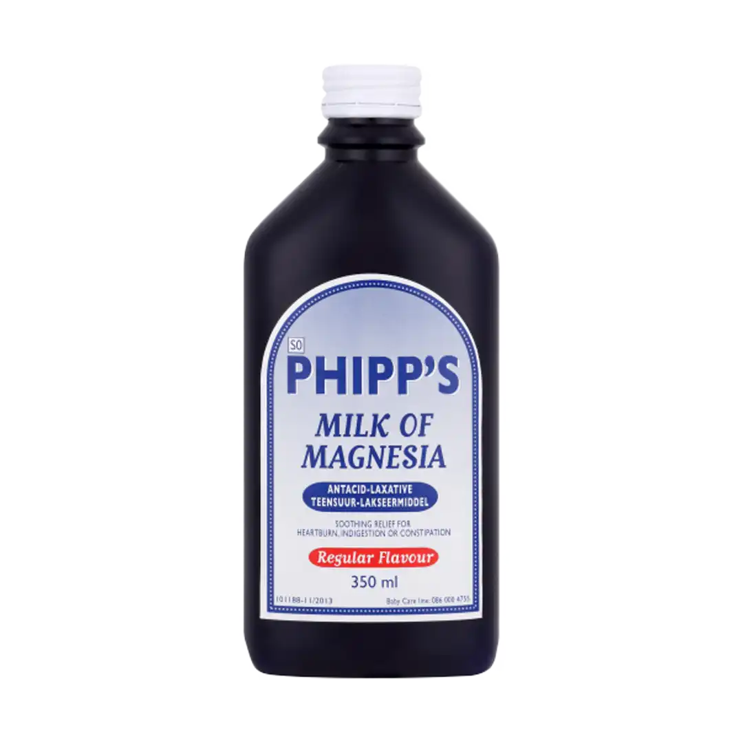 Front of Phipps Milk of Magnesia 350 ml bottle