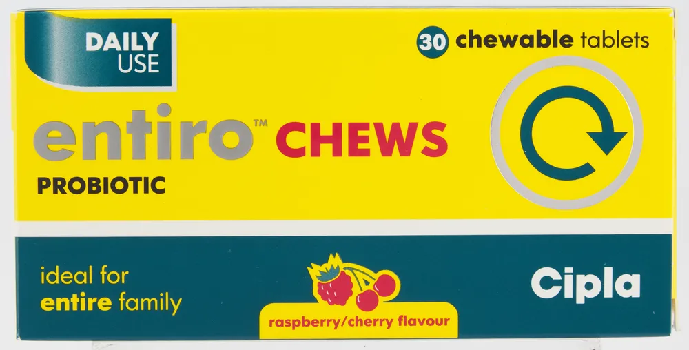 Entiro Raspberry/Cherry Flavour Probiotic Chews 30pk