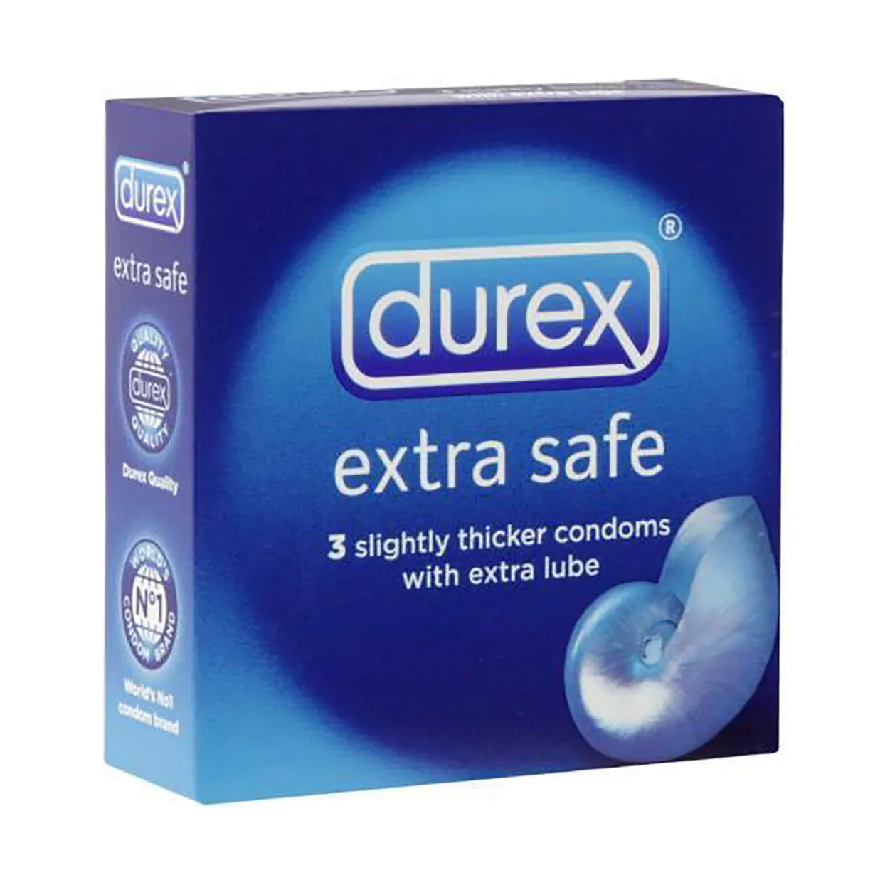 Front of Durex Extra Safe 3 Condoms pack