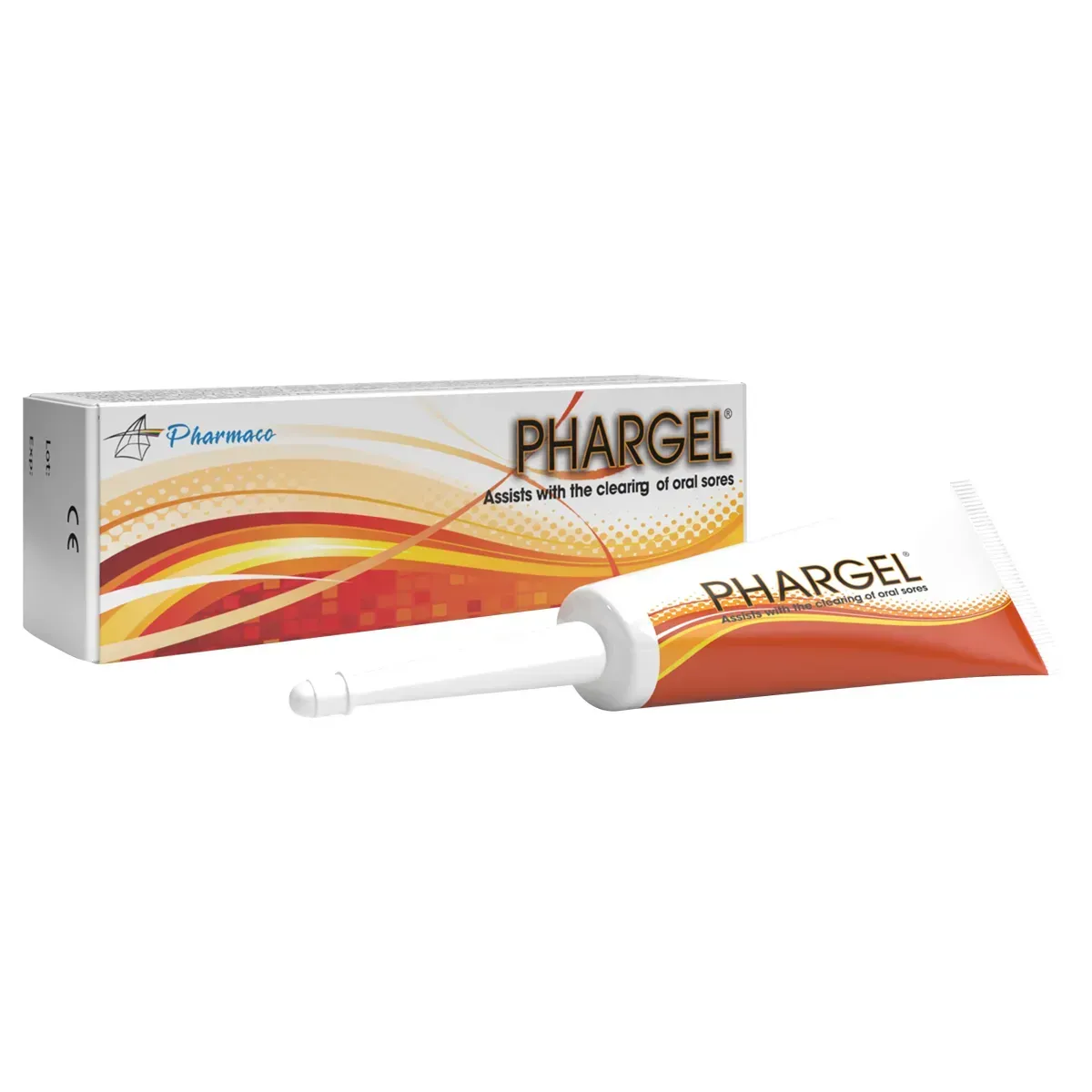 Phargel topical gel box and tube by Pharmaco, 10 ml