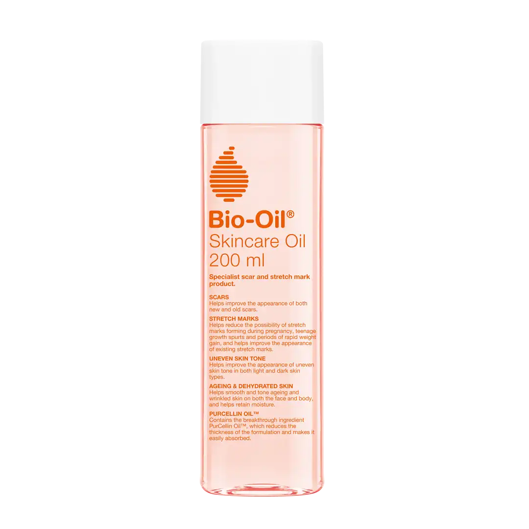 Front of Bio-Oil Skincare Oil 200 ml bottle on white background