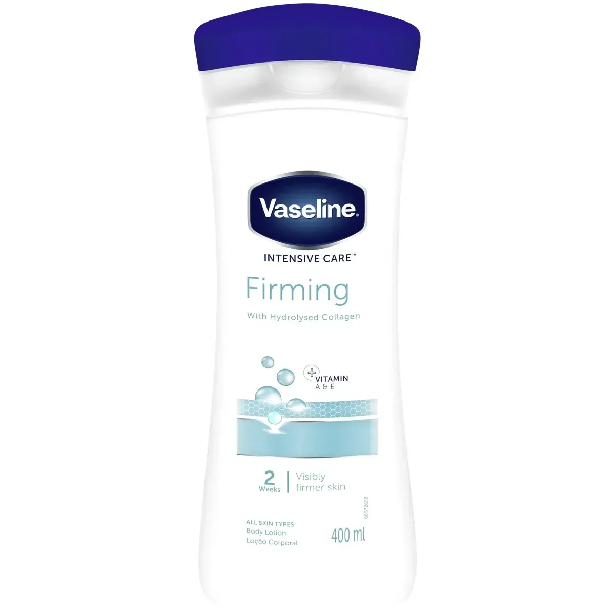 Front of Vaseline Intensive Care Firming Body Lotion 400 ml bottle
