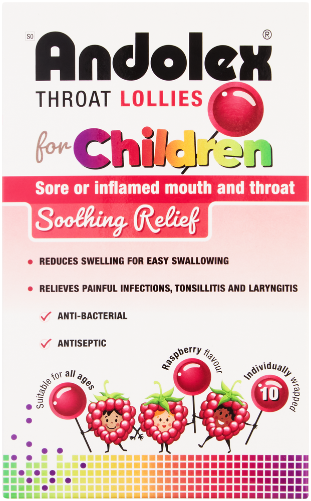 Andolex Throat Lollies for Children 10pk