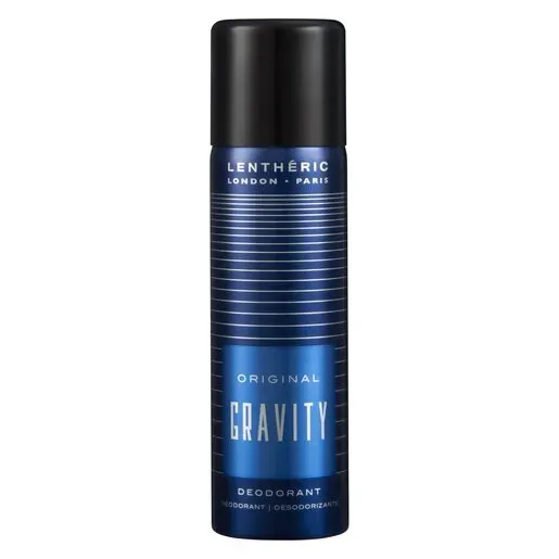 Front of Lenthéric Gravity Original Deodorant Spray 120 ml can on white background