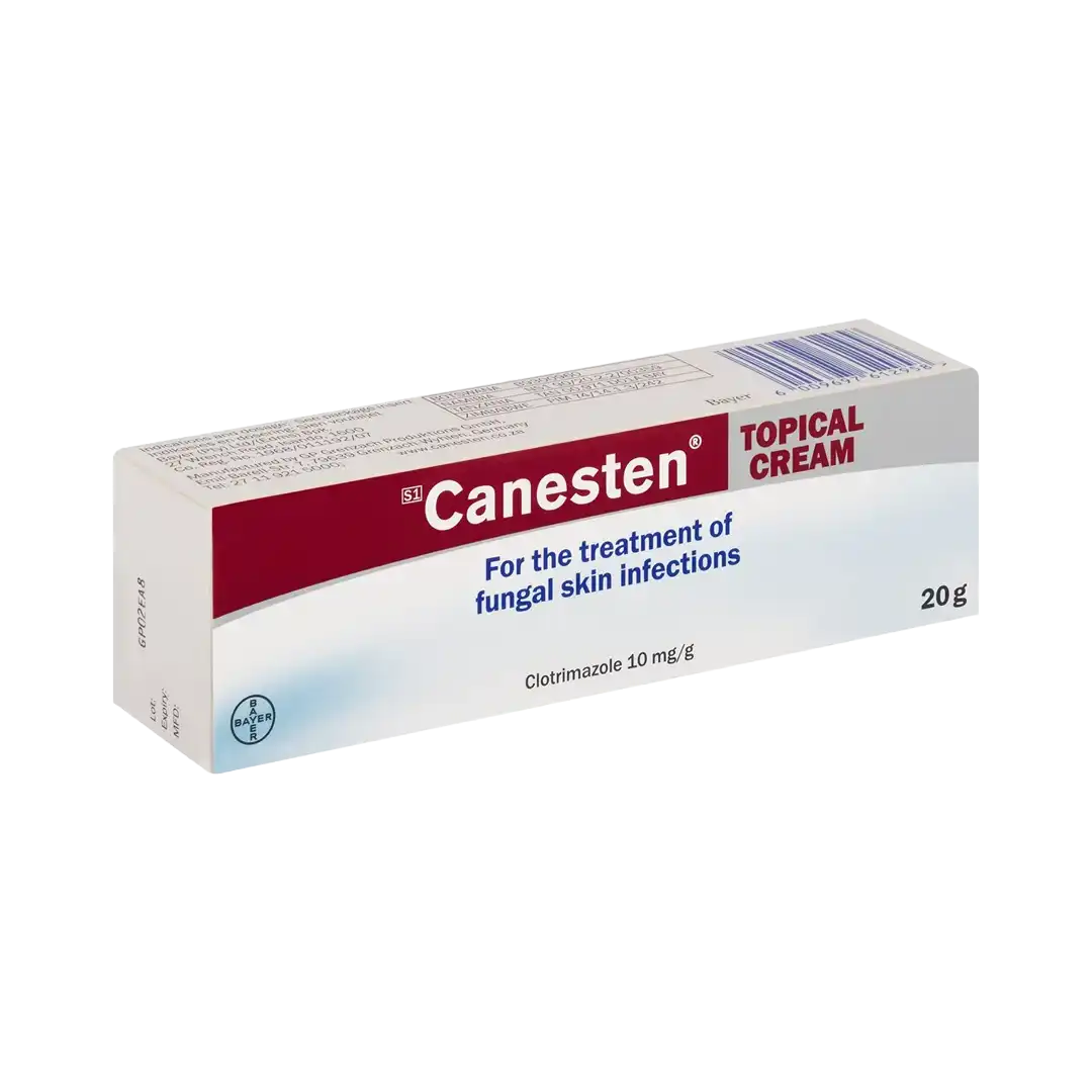 Front of Canesten Topical Cream 20g box