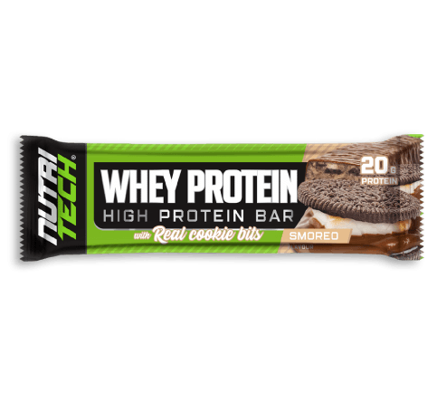 Front of Nutritech Whey Protein Bar Smoreo 68g